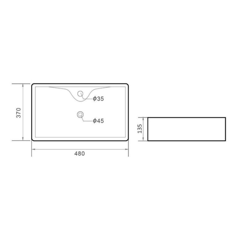 Раковина Orange B01-475mb, матовый черный - фотография № 4