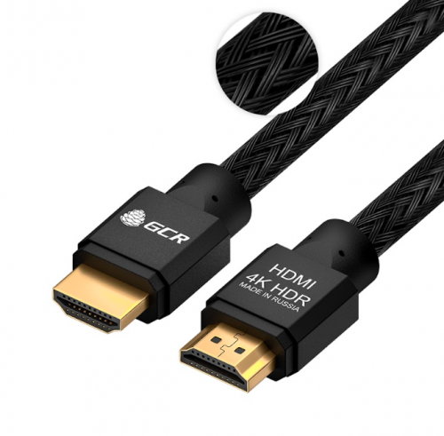 Кабель GCR HDMI 2.0m версия 2.0, черный, -52189