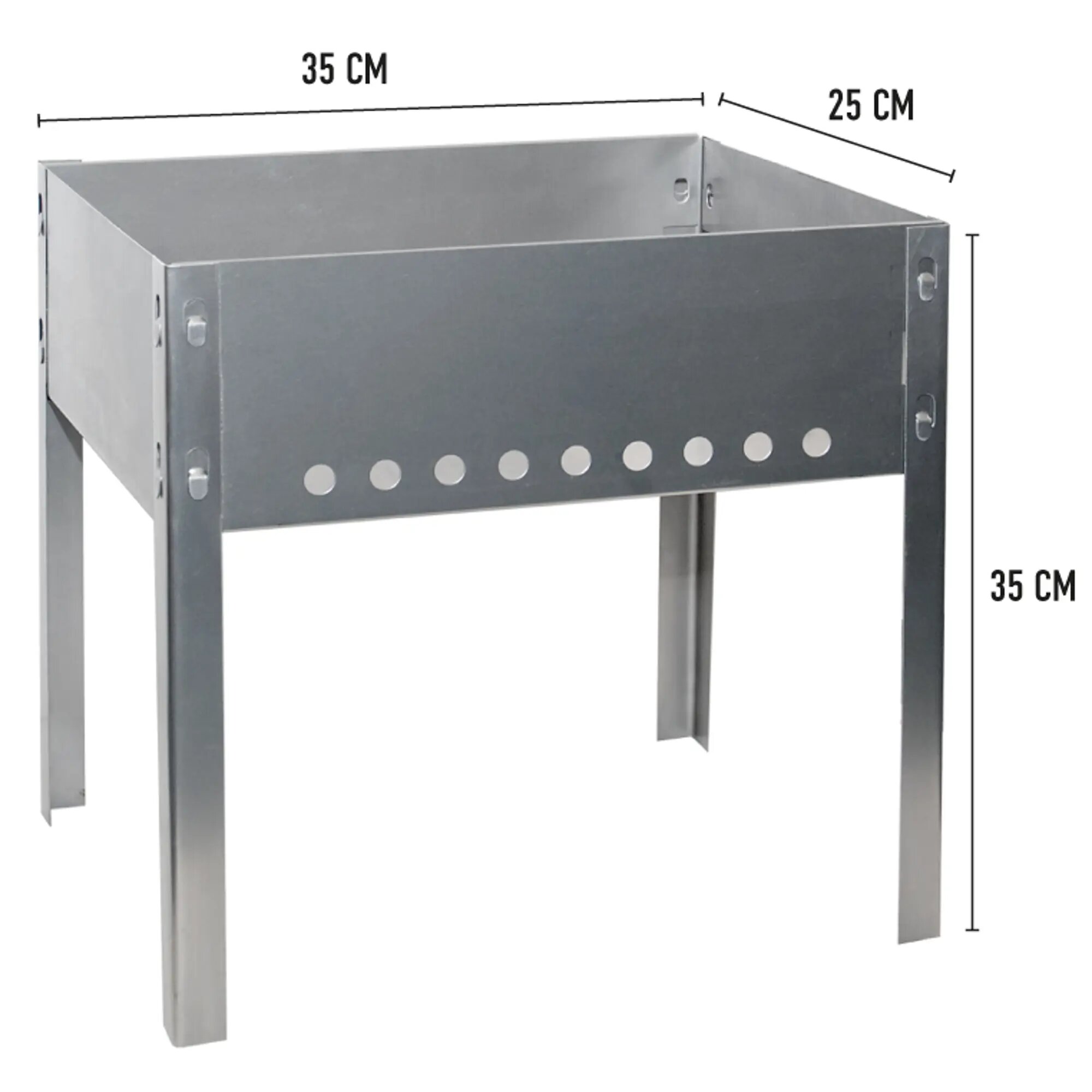 Мангал разборный Дача 35x25x35 см - фотография № 3