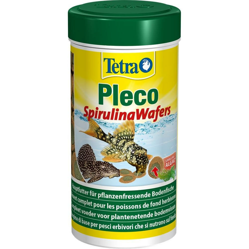 Корм Tetra Pleco Spirulina Wafers для крупных растительноядных донных рыб 15г 281899