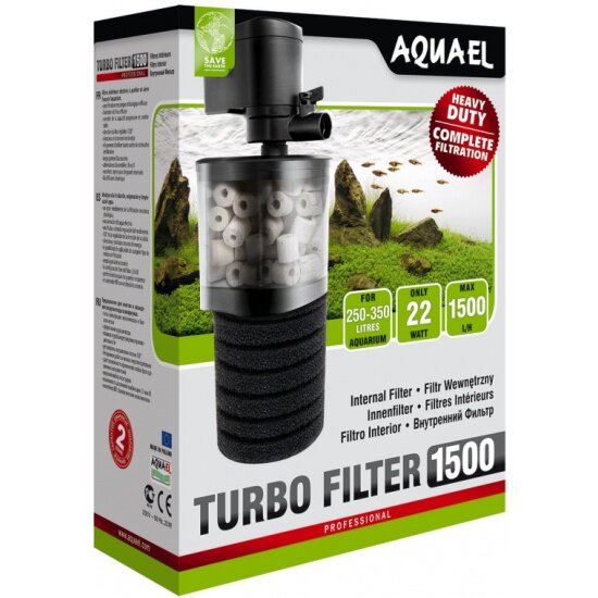 Внутренний фильтр AQUAEL TURBO FILTER 1500 для аквариума 250 - 350 л (1500 л/ч, 22 Вт, h = 160 см)