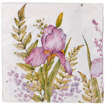 Салфетки бумажные Lefard Irises, 33*33 см, 3 слоя, 20 штук (588-038) - изображение