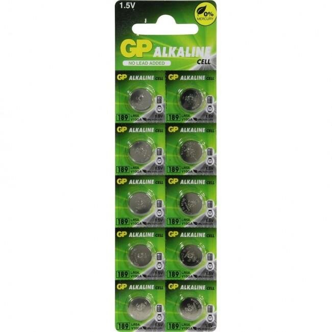 Батарейка GP AG10/LR1130 Alkaline 1.5V BL10 189F-2C10 10шт.