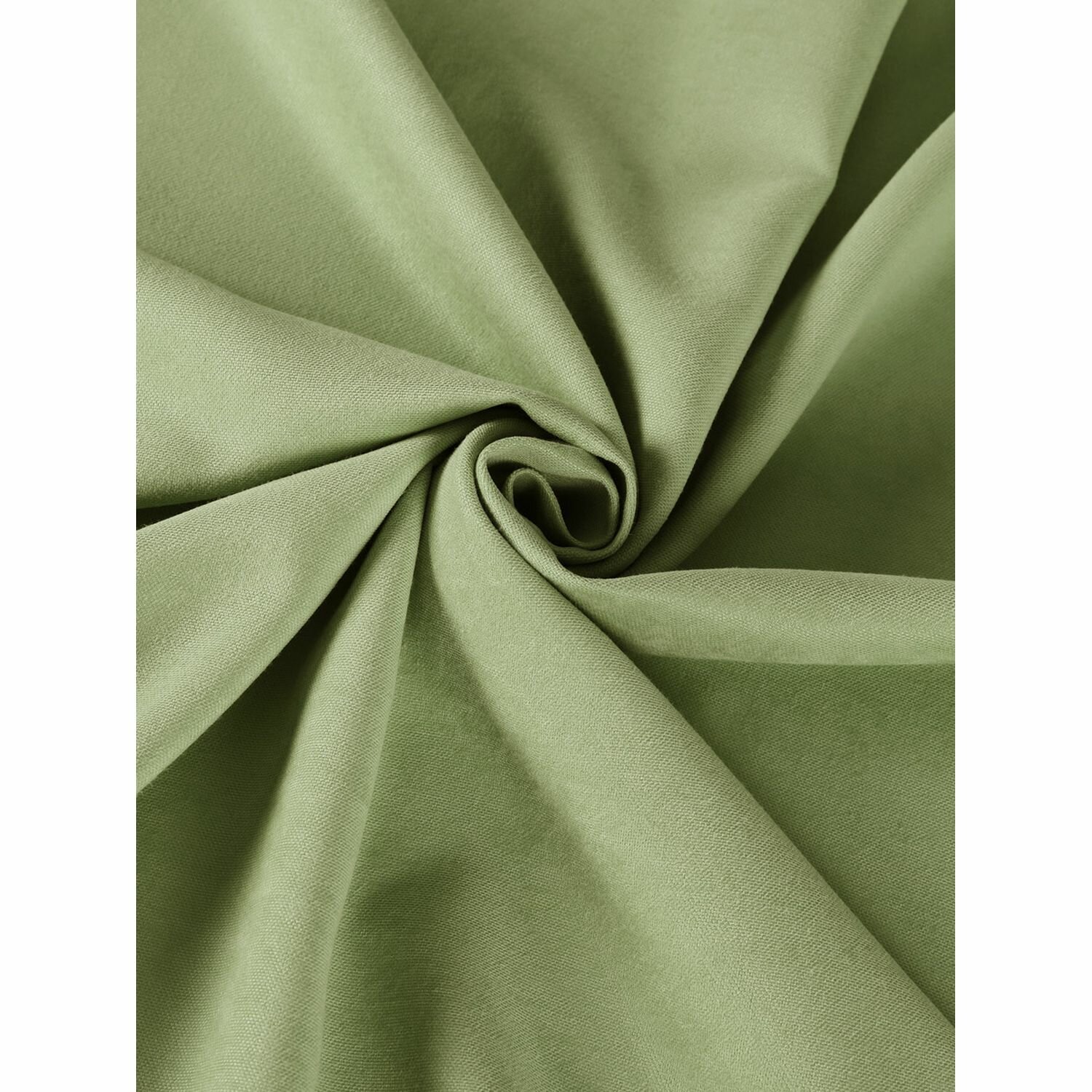 Штора ТД Текстиль Канвас однотон 200х280 см зеленый