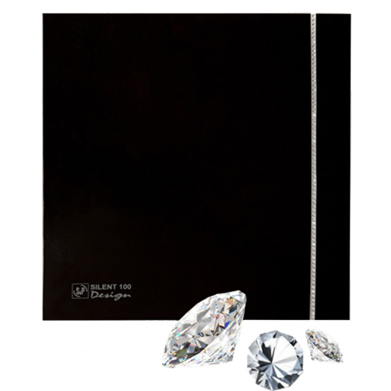 Soler & Palau  Soler & Palau Silent Design 100 CZ Swarovski Black