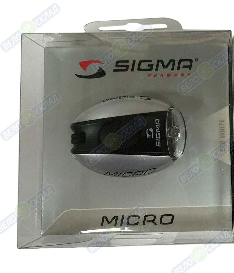 Фонарь задний Sigma Micro-W, цвет Серебристый