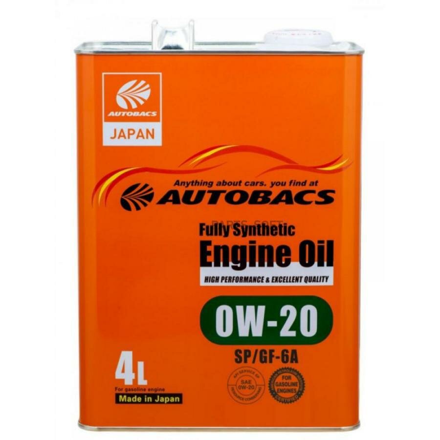 масло моторное autobacs 0w-20 sp/gf-6 синт. 4l