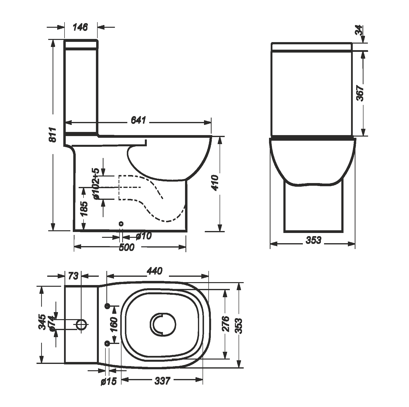 Унитаз напольный Sanita Lux Quadro QDRSLCC01151022