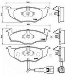 Комплект тормозных колодок дисковый тормоз Brembo P85071 Vag: 6Q0698151B 21866 23752 21868 Skoda Fabia. Skoda Fabia