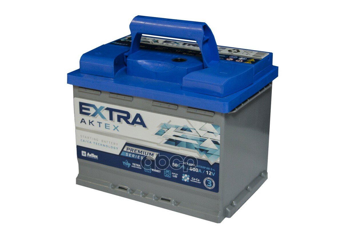 Аккумулятор Актех Extra Premium 60 А/Ч Прямой 6ct-60vl АкТех арт. ATEXP 60-3-L