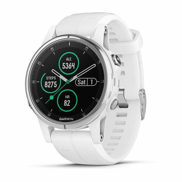 Часы GARMIN Fenix 5S Plus Sapphire (White/White Band) (Часы GARMIN fenix 5S Plus,Sapphire,White w/WhiteBand (010-01987-01))