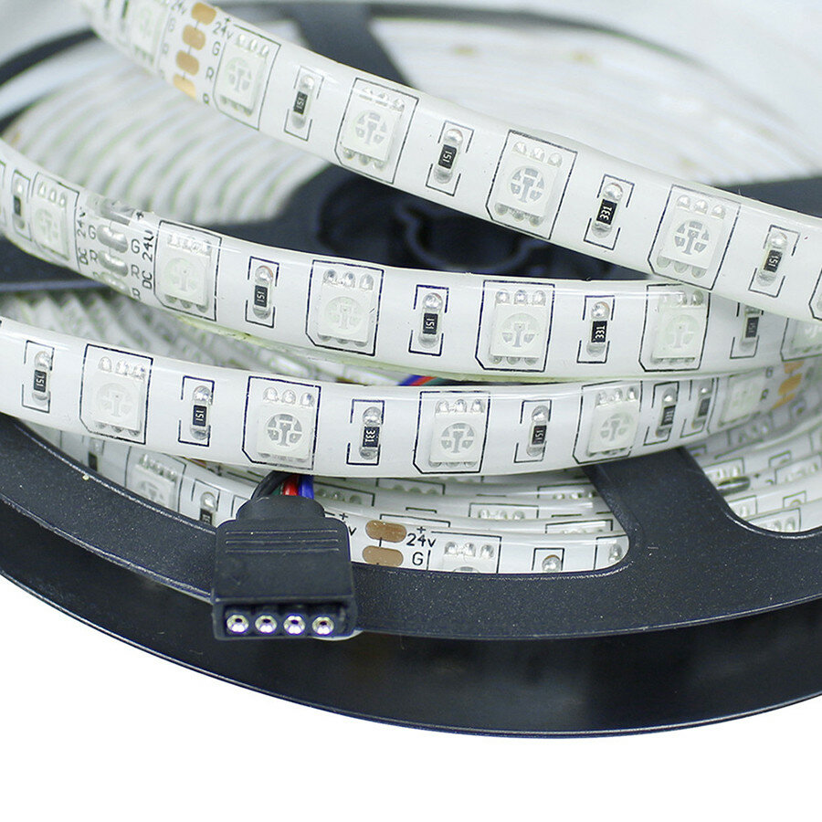 Светодиодная лента RGB: SMD5050-60LED-IP65-24в 5м. - Цвет свечения:RGB - фотография № 2