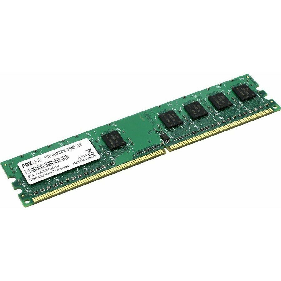 Оперативная память Foxline 1Gb DDR-II 800MHz Foxline (FL800D2U50-1G/FL800D2U5-1G/FL800D2U6-1G) (FL800D2U50-1G/FL800D2U6-1G)