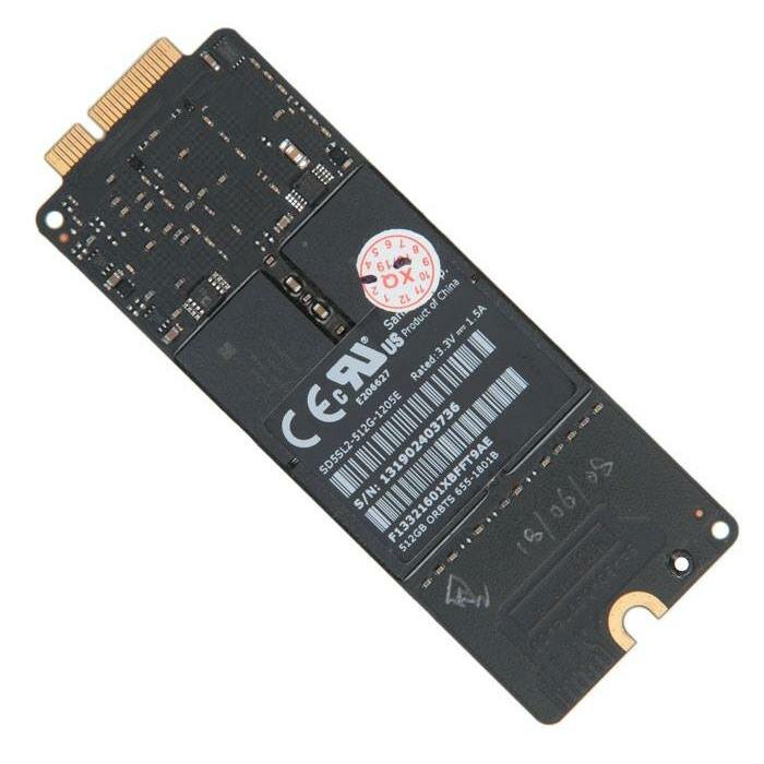 Модуль памяти SSD 512Gb SanDisk для MacBook Pro 13 15 Retina A1398 A1425 Late 2012 Early 2013, SD5SL2-512