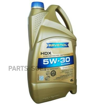 RAVENOL 4014835858572 Масло моторное HDX SAE 5W-30 (4л)