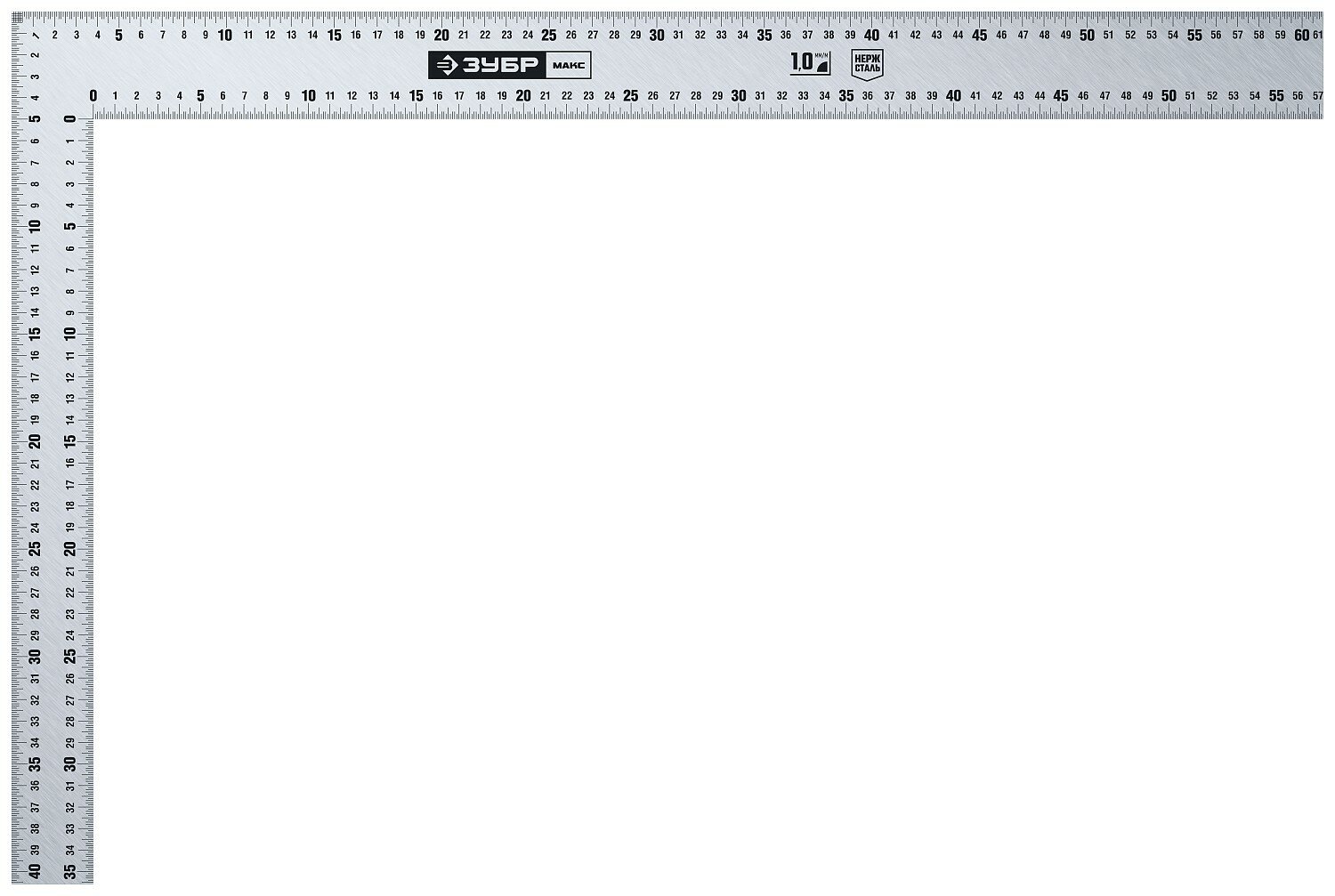 ЗУБР УПН-60 600 х 400 мм нержавеющий плотницкий угольник Профессионал (3434-61)