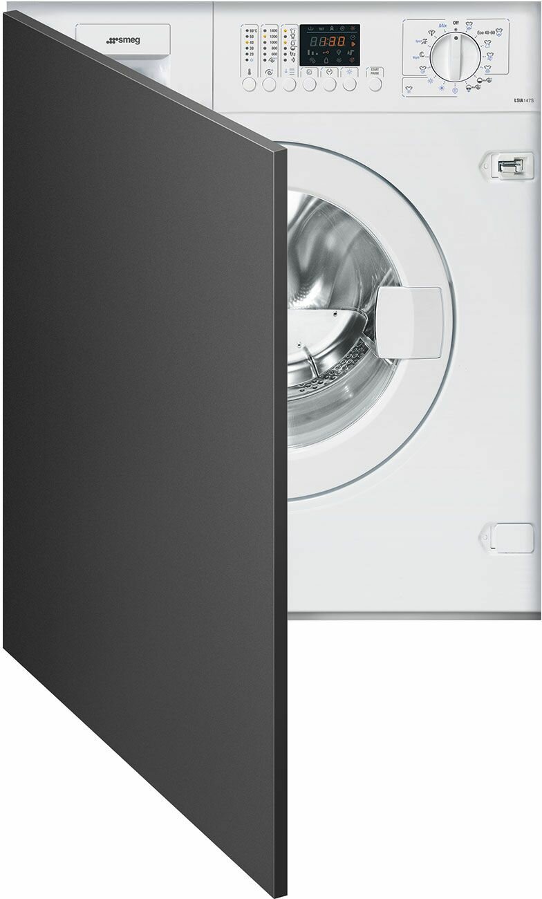 Встраиваемая стиральная машина Smeg с сушкой 60 см 7/4 кг цвет белый
