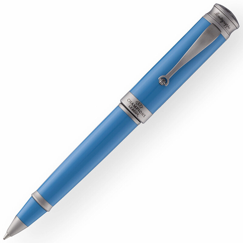 Шариковая ручка Montegrappa UEFA Champions League Light Blue. Артикул UEFA-A-BP