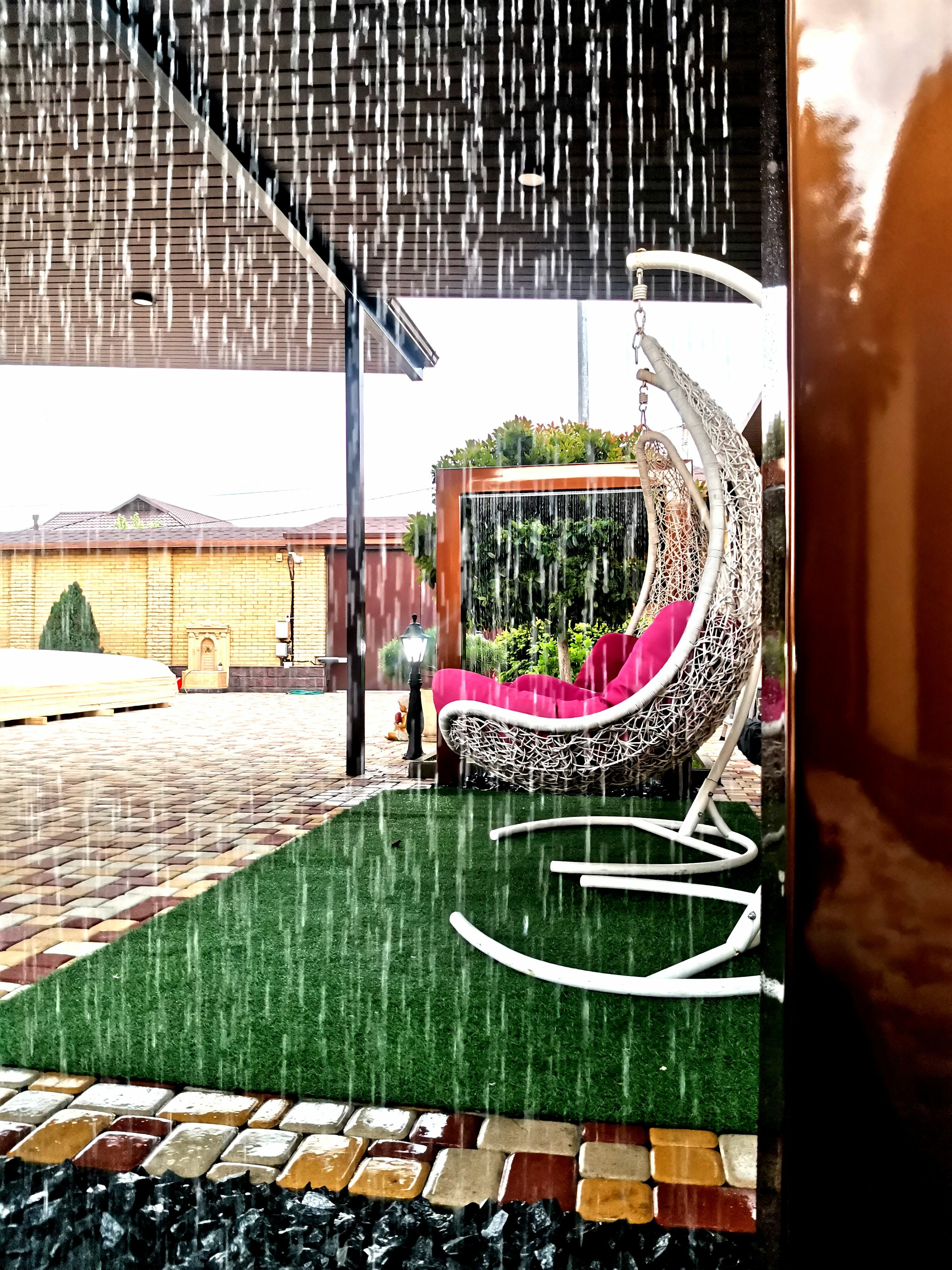 Садовый Водопад "Палаус" / Элемент ландшафтного дизайна / Уличный фонтан с LED подсветкой на пульте управления / цвет "Brun Cajou" - фотография № 5