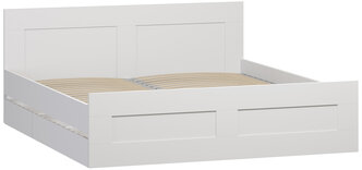 Кровать Сириус белая с ящиками 205.4х186х82.5 см