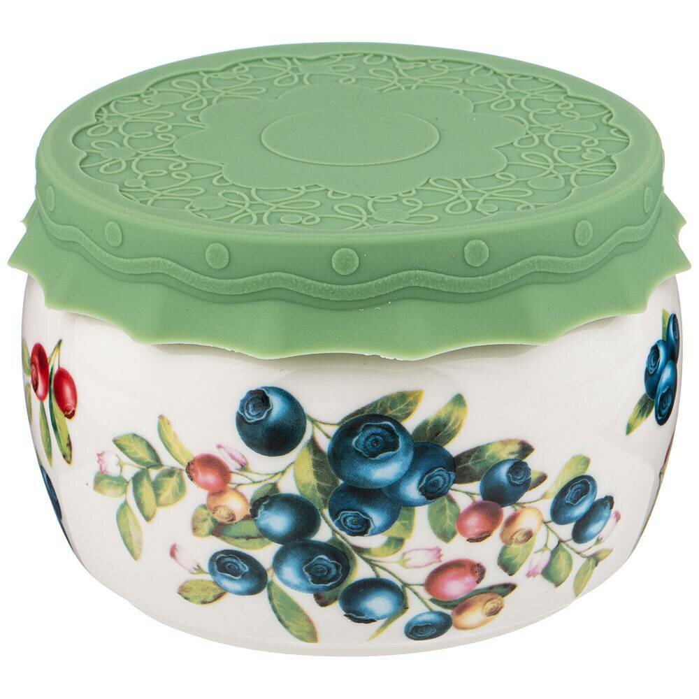 фото Набор из 2 штук Банка Lefard "Голубика" с силиконовой крышкой, 500мл, фарфор (359-783/2)