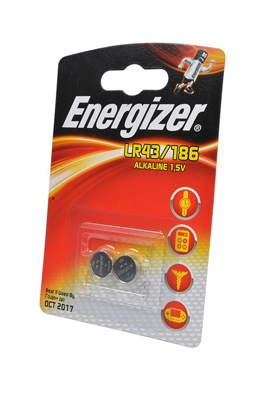 Energizer Батарейка Energizer Alkaline LR43/186 BL2, 2шт