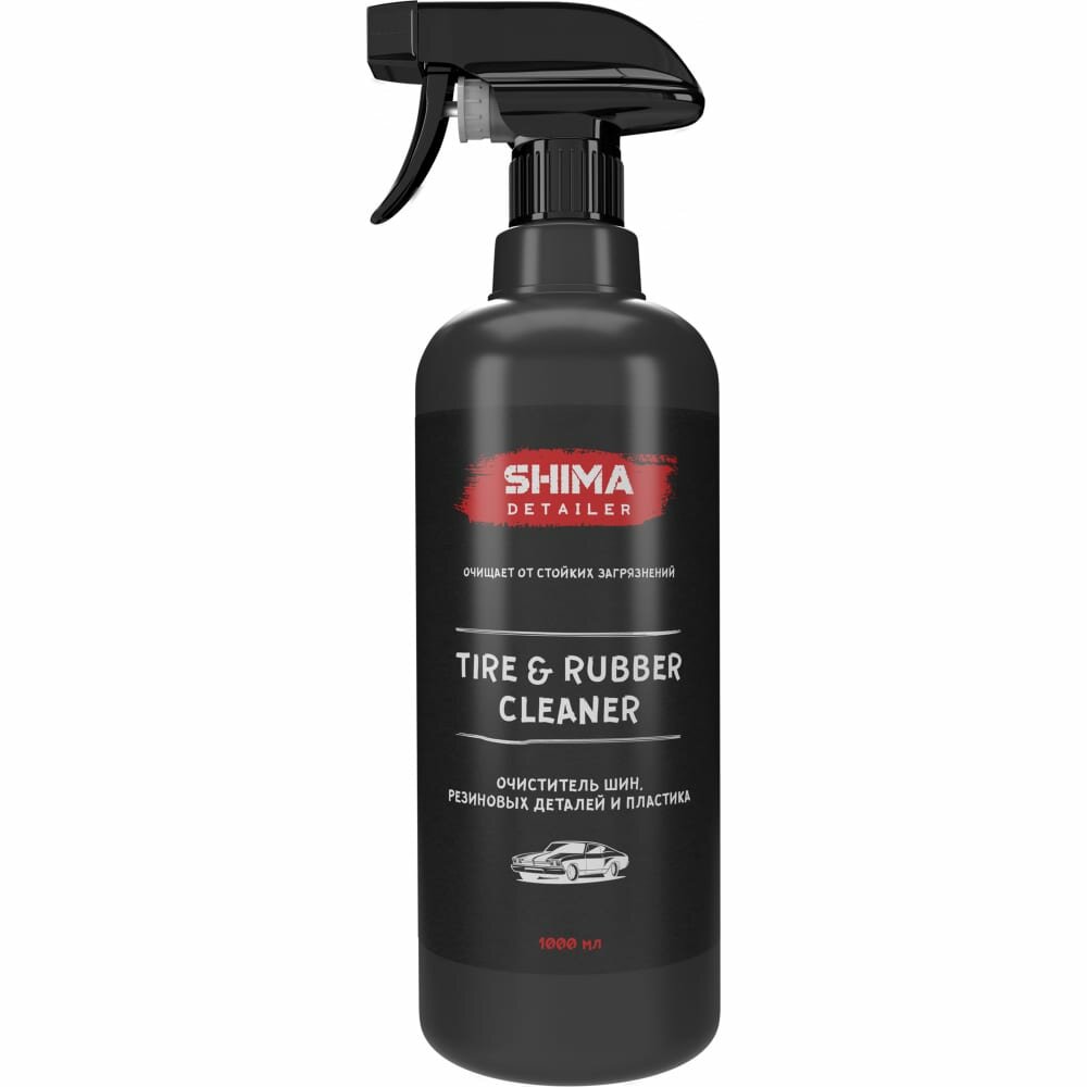 SHIMA Очиститель шин резиновых деталей и пластикаDETAILER TIRE & RUBBER CLEANER 1л 4603740921886