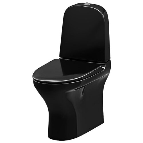 Унитаз Gustavsberg Estetic Черный Горизонтальный Выпуск Безободковый сиденье: Дюропласт микролифт