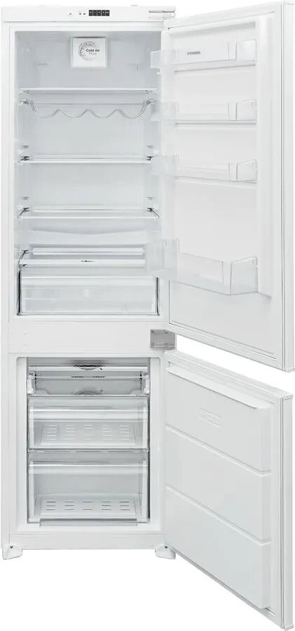 Встраиваемый холодильник Hyundai HBR 1785 белый - фотография № 2