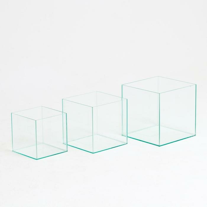 Комплект аквариумов «Матрёшка», куб, без покровного стекла, 16, 27, 43 л - фотография № 1