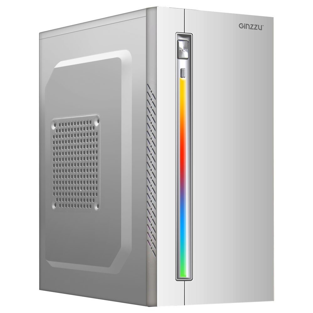 Ginzzu корпус Ginzzu D380 RGB White w/o PSU