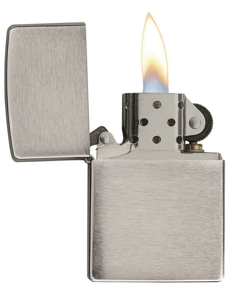 Зажигалка Brushed Chrome Zippo арт. 200 Brushed Chrome - фотография № 2