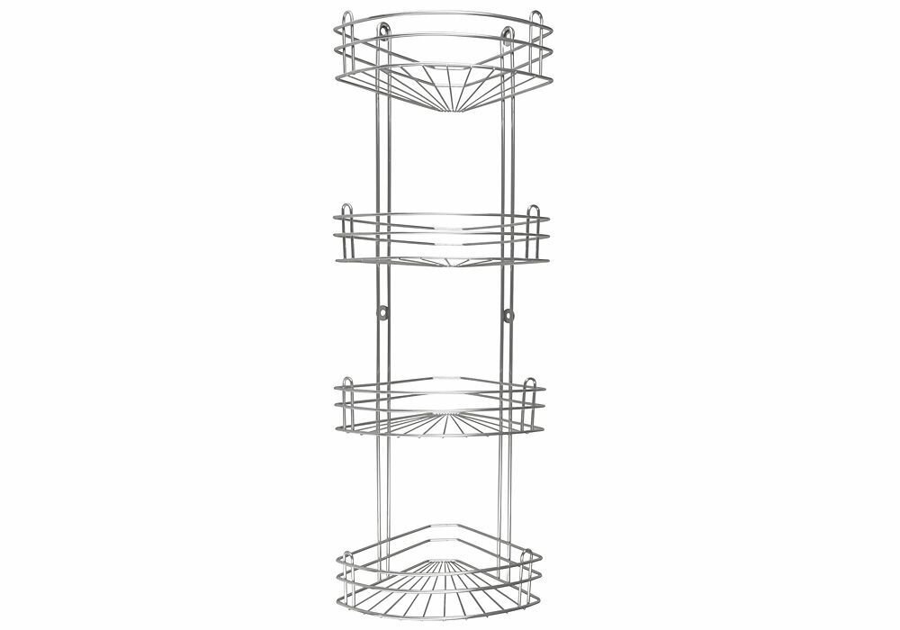 RUS-385026-4 Zn Полка для ванной 4-ярусная угловая, Rosenberg - фотография № 2