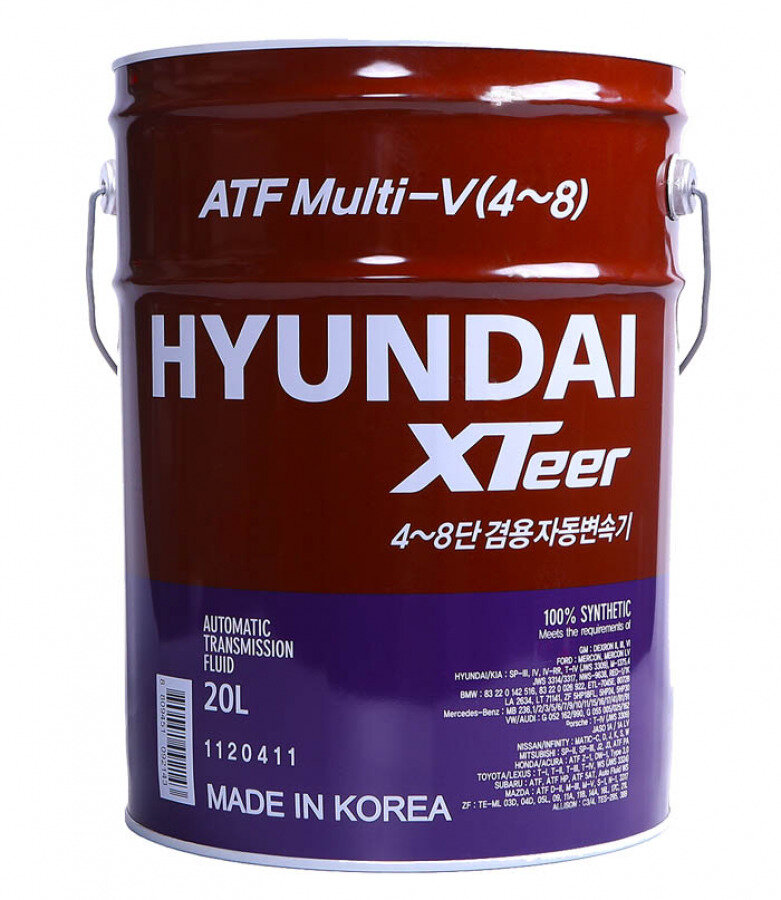 Жидкость ATF Hyundai Xteer ATF Multi V 20L