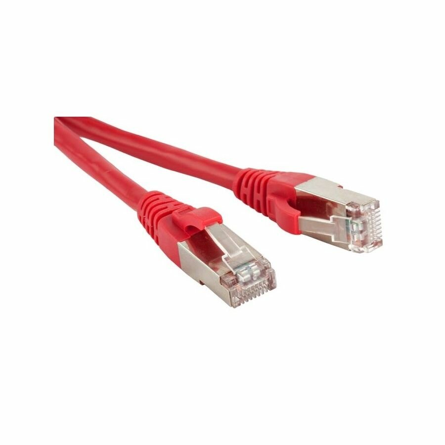Патч-панель Hyperline Патч-корд F/UTP, экранированный, Cat.5e (100% Fluke Component Tested), LSZH, 2 м, красный