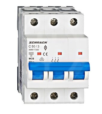 Автоматический выключатель Schrack 6кА, 3 полюса, С, 50A, AM617350
