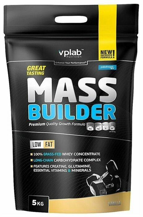 Гейнер VPLab Mass Builder 5,00кг. / ваниль