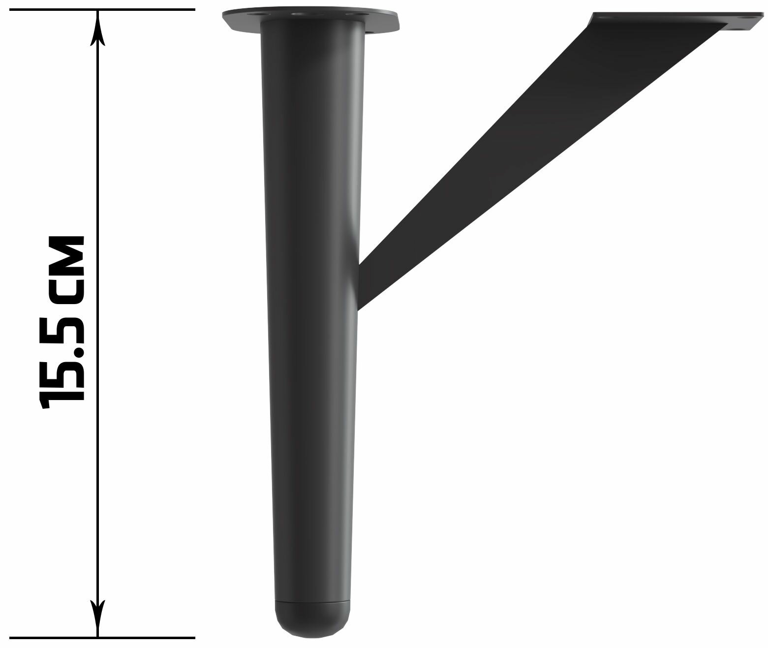 Ножки для мебели усиленные (опора) мебельдам НП108 15 см 1 шт. (Черный) - фотография № 5