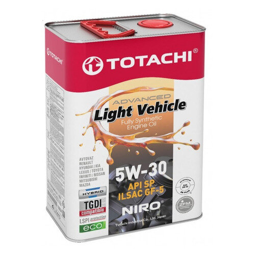 Моторное масло TOTACHI Niro Lv Synthetic, 5W-30, 4л, синтетическое [19904]