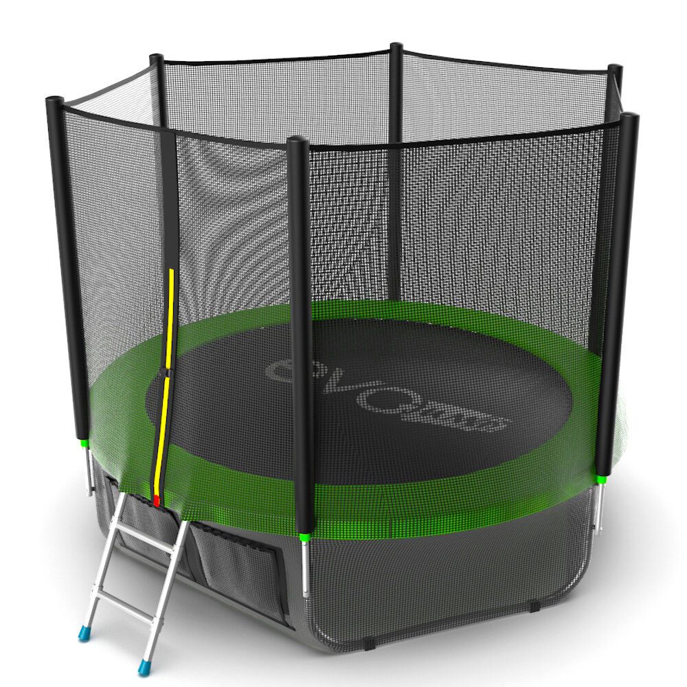 EVO FITNESS Батут EVO JUMP External Lower с внешней сеткой 8ft (Green)