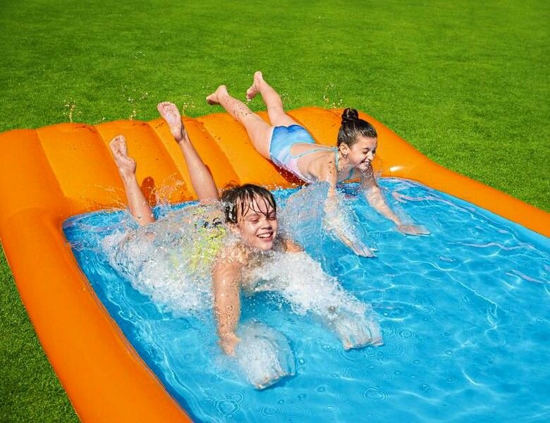 Надувной бассейн Slide-In Splash, 341x213x38 см, от 2 лет, BestWay, - фотография № 3