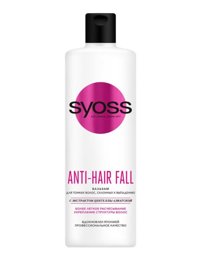 Syoss Бальзам для волос Syoss Anti-Hair Fall для тонких волос 450 мл