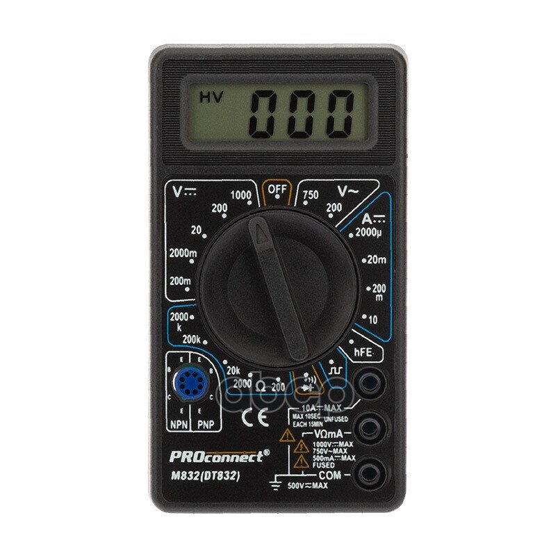 фото Портативный Мультиметр M832 (Dt832) Proconnect 13-3012 PROconnect арт. 13-3012