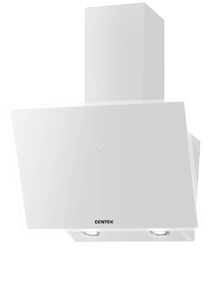 Вытяжка Centek CT-1829-60 White <наклонная> ширина 60 см, 1000 м3/час (233 Вт), 3 скор, LED, сенсор - фотография № 1