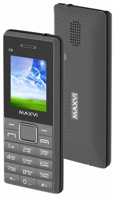 Мобильные телефоны MAXVI C9I GREY-BLACK