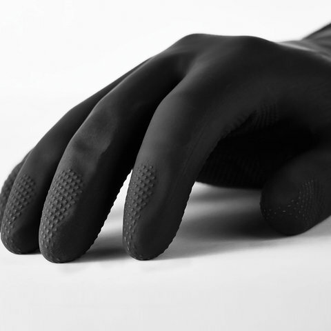 Перчатки латексные MANIPULA "КЩС-1", двухслойные, размер 8 (M), черные, L-U-03/CG-942 - фотография № 2