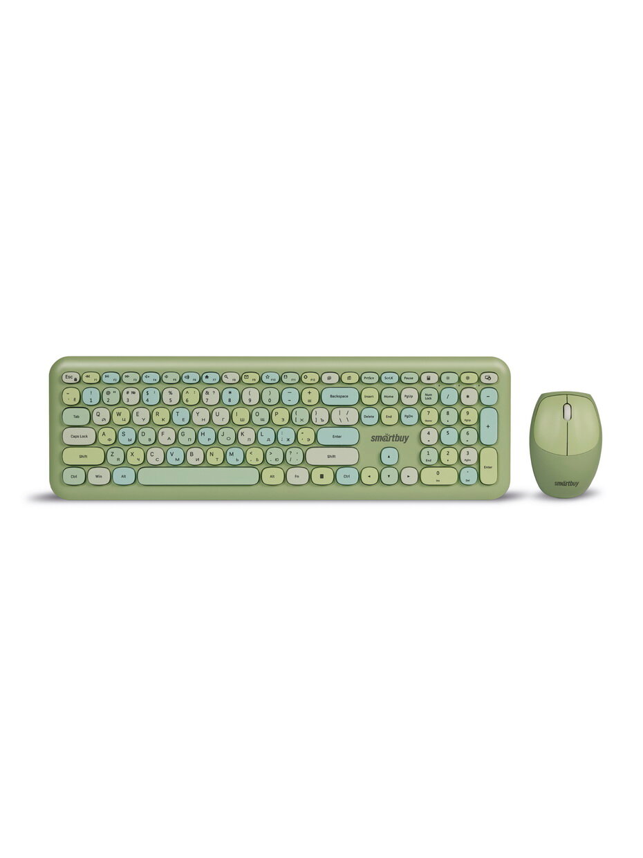 Комплект Клавиатура беспроводная + мышь Smartbuy зеленый