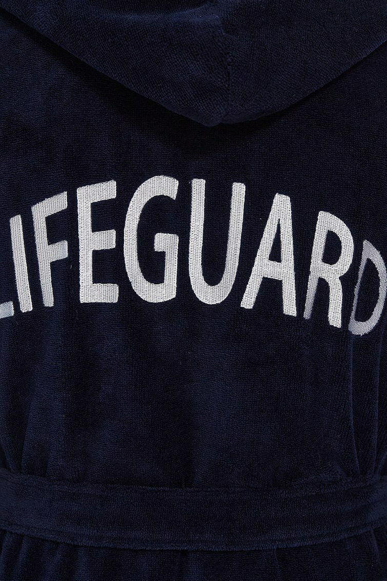 PECHE MONNAIE Махровый халат из бамбука Lifeguard (PM France 949) (M(46-48) / темно-синий) - фотография № 5