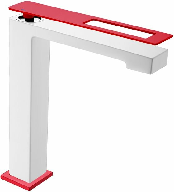 Смеситель для раковины Boheme Q 142-WR белый с красным