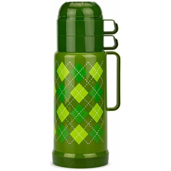 Термос c двумя чашками ATTRIBUTE VAC.FLAS TARTAN 1л